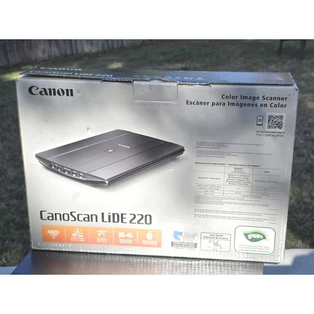 Canon CanoScan LiDE 220 Color Image Scanner 4800x4800 dpi 9623B002 USB Powered